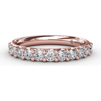 Shared-Prong Anniversary Band with Round Diamonds by Fana - 0.72 Carat Total Diamond Weight