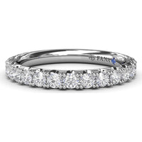 Shared-Prong Diamond Wedding Band with Round Brilliant Diamonds by Fana - 0.89 Carat Total Diamond Weight