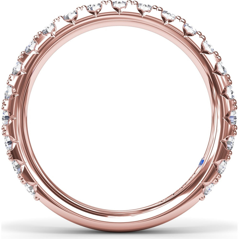 Shared-Prong Diamond Wedding Band with Round Brilliant Diamonds by Fana - 0.89 Carat Total Diamond Weight