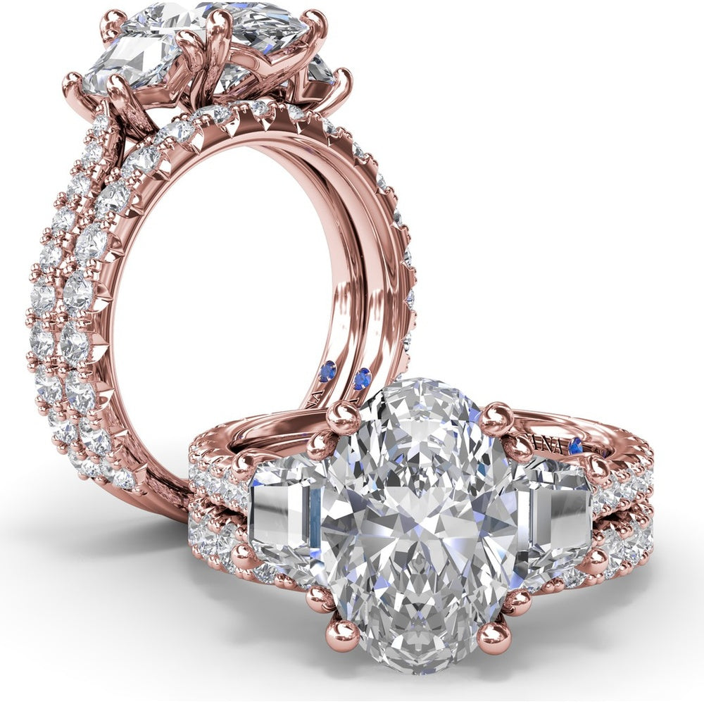 Shared-Prong Diamond Wedding Band with Round Brilliant Diamonds by Fana - 0.89 Carat Total Diamond Weight