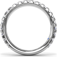 Shared-Prong Diamond Wedding Band with Round Brilliant Diamonds by Fana - 0.89 Carat Total Diamond Weight