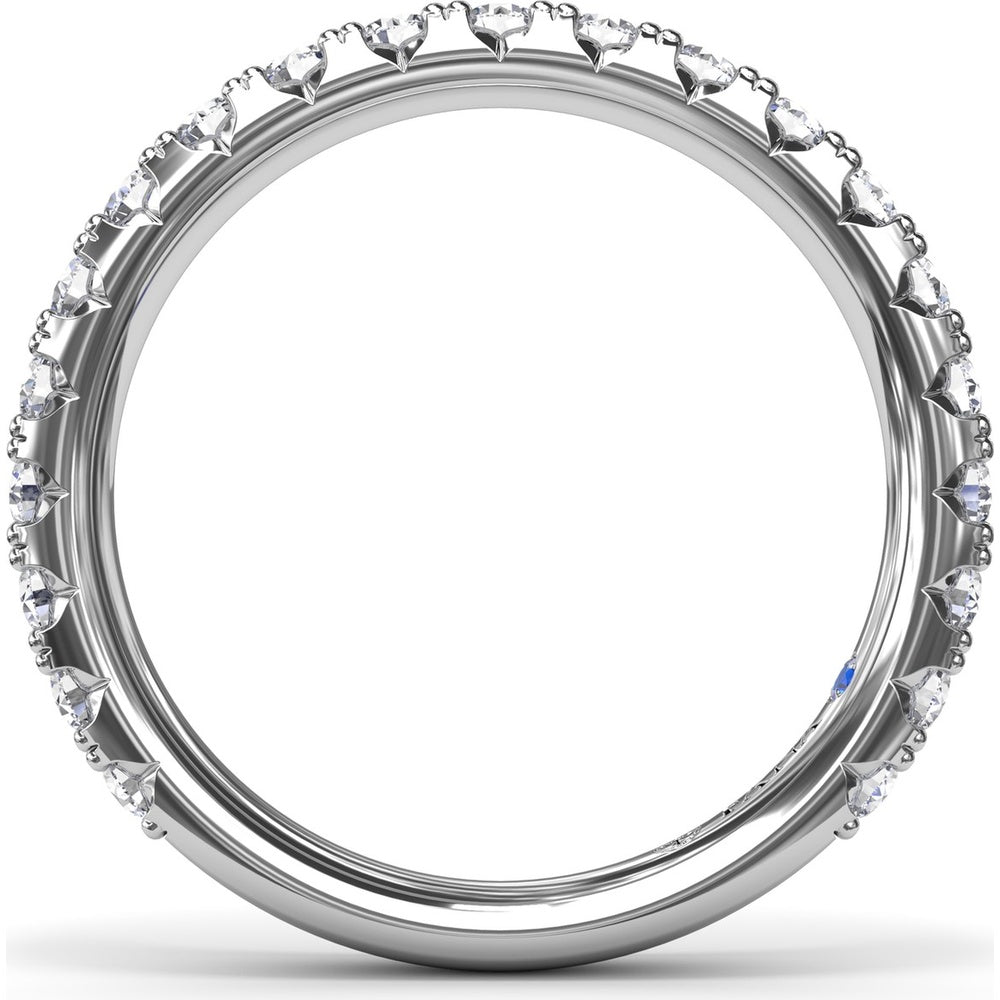 Shared-Prong Diamond Wedding Band with Round Brilliant Diamonds by Fana - 0.89 Carat Total Diamond Weight