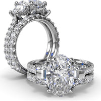 Shared-Prong Diamond Wedding Band with Round Brilliant Diamonds by Fana - 0.89 Carat Total Diamond Weight