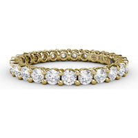 Shared-Prong Eternity Band with Round Diamonds by Fana - 1.25 Carat Total Diamond Weight