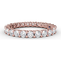 Shared-Prong Eternity Band with Round Diamonds by Fana - 1.25 Carat Total Diamond Weight