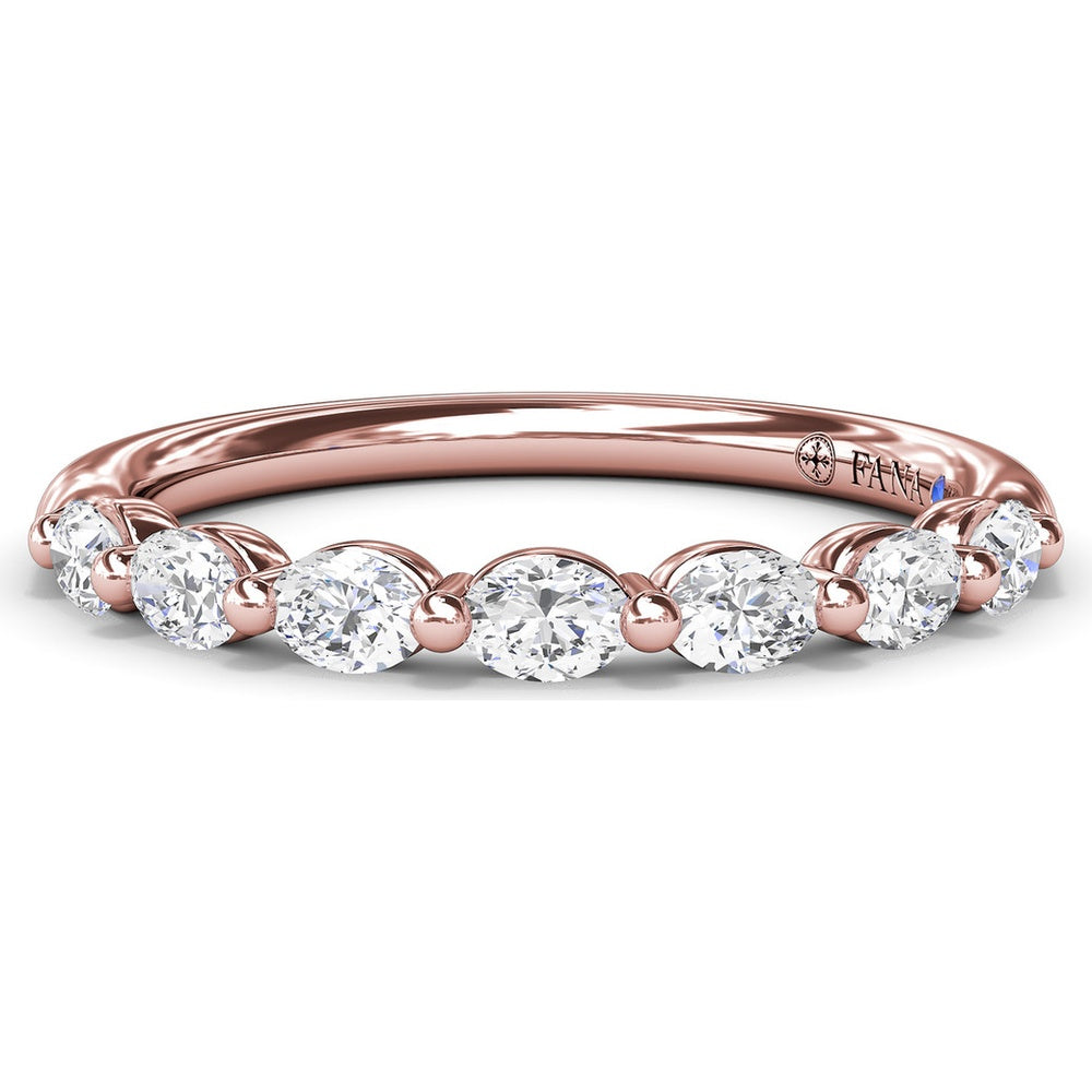 Shared-Prong Oval Diamond Band by Fana - 0.35 Carat Total Diamond Weight