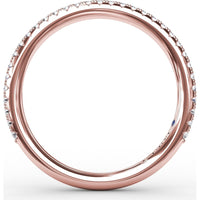 Shared-Prong Pavé Diamond Band with Round Stones by Fana - 0.22 Carat Total Diamond Weight