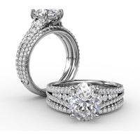 Shared-Prong Pavé Diamond Band with Round Stones by Fana - 0.22 Carat Total Diamond Weight