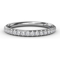 Shared-Prong Pavé Diamond Wedding Band with Round Brilliant Diamonds by Fana - 0.30 Carat Total Diamond Weight