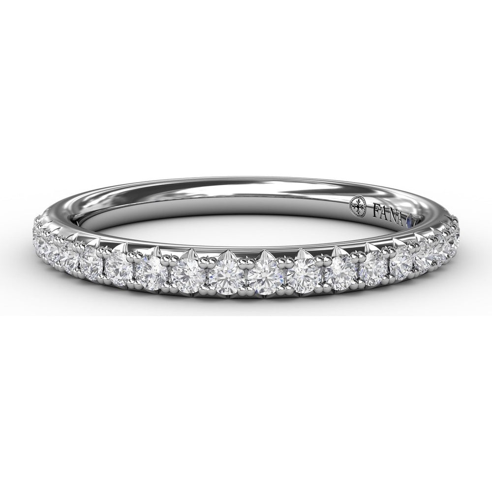 Shared-Prong Pavé Diamond Wedding Band with Round Brilliant Diamonds by Fana - 0.30 Carat Total Diamond Weight