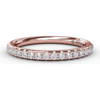 Shared-Prong Pavé Diamond Wedding Band with Round Brilliant Diamonds by Fana - 0.30 Carat Total Diamond Weight