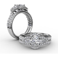 Shared-Prong Pavé Diamond Wedding Band with Round Brilliant Diamonds by Fana - 0.30 Carat Total Diamond Weight