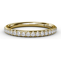 Shared-Prong Pavé Diamond Wedding Band with Round Brilliant Diamonds by Fana - 0.30 Carat Total Diamond Weight