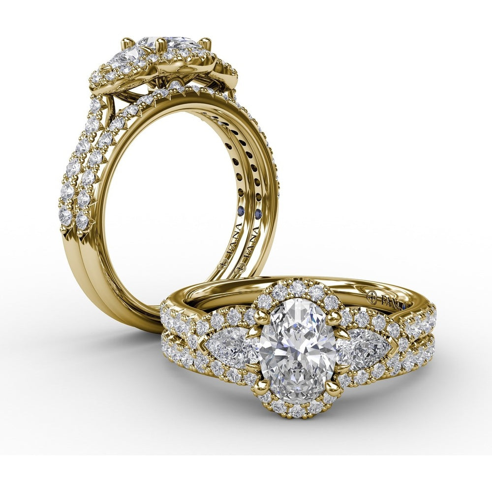 Shared-Prong Pavé Diamond Wedding Band with Round Brilliant Diamonds by Fana - 0.30 Carat Total Diamond Weight