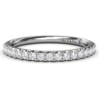 Shared-Prong Pavé Diamond Wedding Band with Round Brilliant Diamonds by Fana - 0.30 Carat Total Diamond Weight