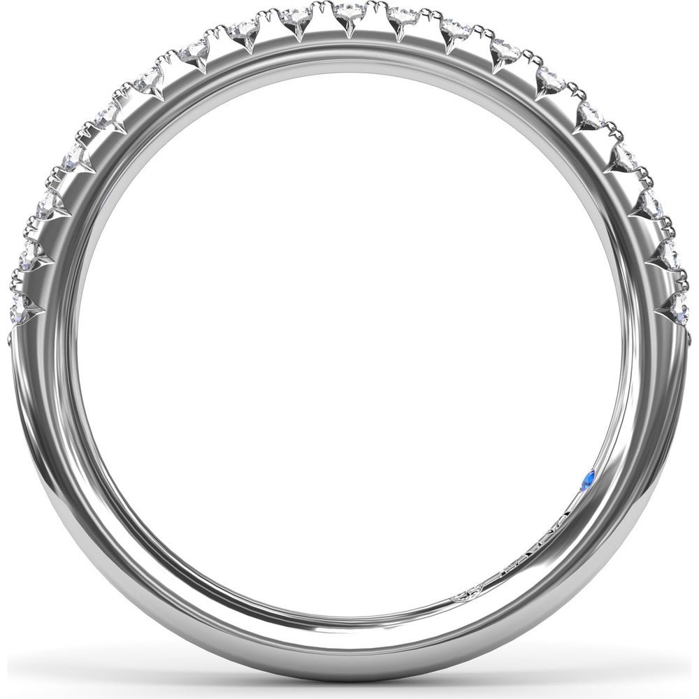Shared-Prong Pavé Diamond Wedding Band with Round Brilliant Diamonds by Fana - 0.30 Carat Total Diamond Weight