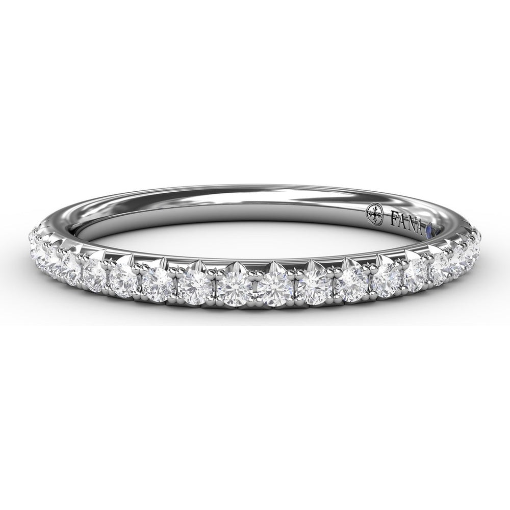Shared-Prong Pavé Round Diamond Wedding Band by Fana - 0.25 Carat Total Diamond Weight