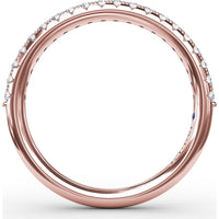 Shared-Prong Pavé Round Diamond Wedding Band by Fana - 0.25 Carat Total Diamond Weight