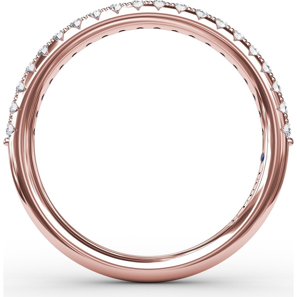 Shared-Prong Pavé Round Diamond Wedding Band by Fana - 0.25 Carat Total Diamond Weight