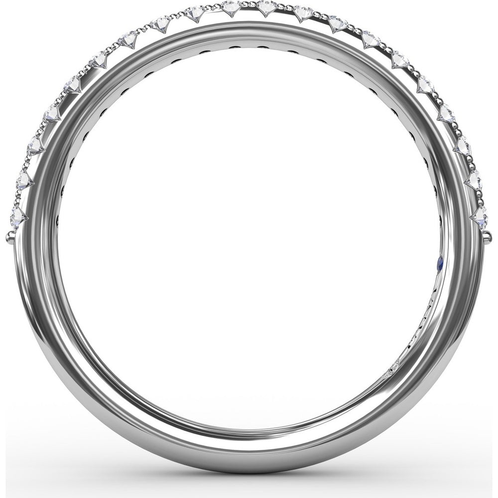 Shared-Prong Pavé Round Diamond Wedding Band by Fana - 0.25 Carat Total Diamond Weight