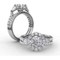Shared-Prong Pavé Round Diamond Wedding Band by Fana - 0.25 Carat Total Diamond Weight