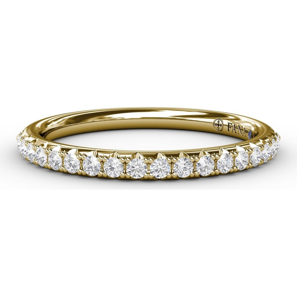 Shared-Prong Pavé Round Diamond Wedding Band by Fana - 0.25 Carat Total Diamond Weight