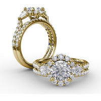 Shared-Prong Pavé Round Diamond Wedding Band by Fana - 0.25 Carat Total Diamond Weight