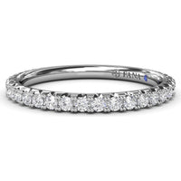 Shared-Prong Pavé Set Round Diamond Wedding Band by Fana - 0.43 Carat Total Diamond Weight