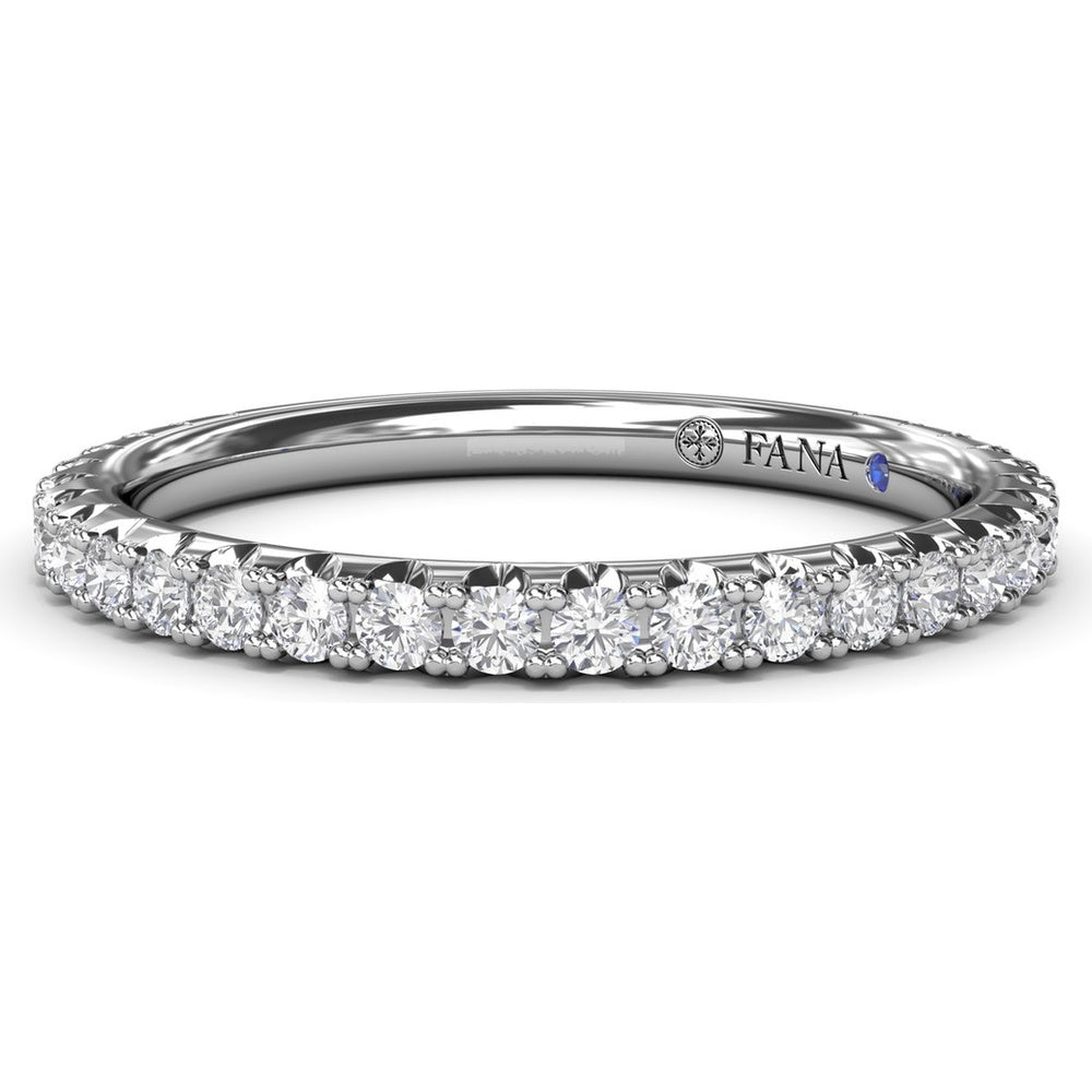 Shared-Prong Pavé Set Round Diamond Wedding Band by Fana - 0.43 Carat Total Diamond Weight