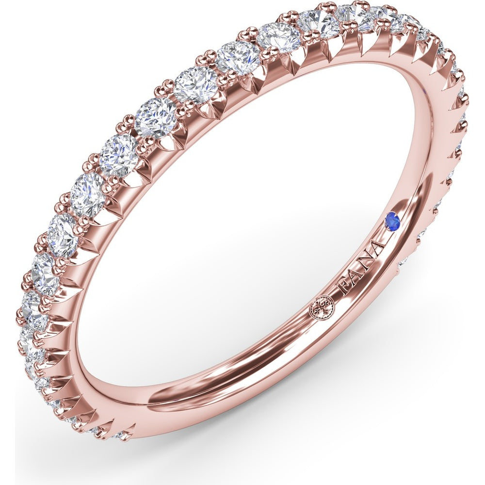 Shared-Prong Pavé Set Round Diamond Wedding Band by Fana - 0.43 Carat Total Diamond Weight