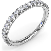 Shared-Prong Pavé Set Round Diamond Wedding Band by Fana - 0.43 Carat Total Diamond Weight