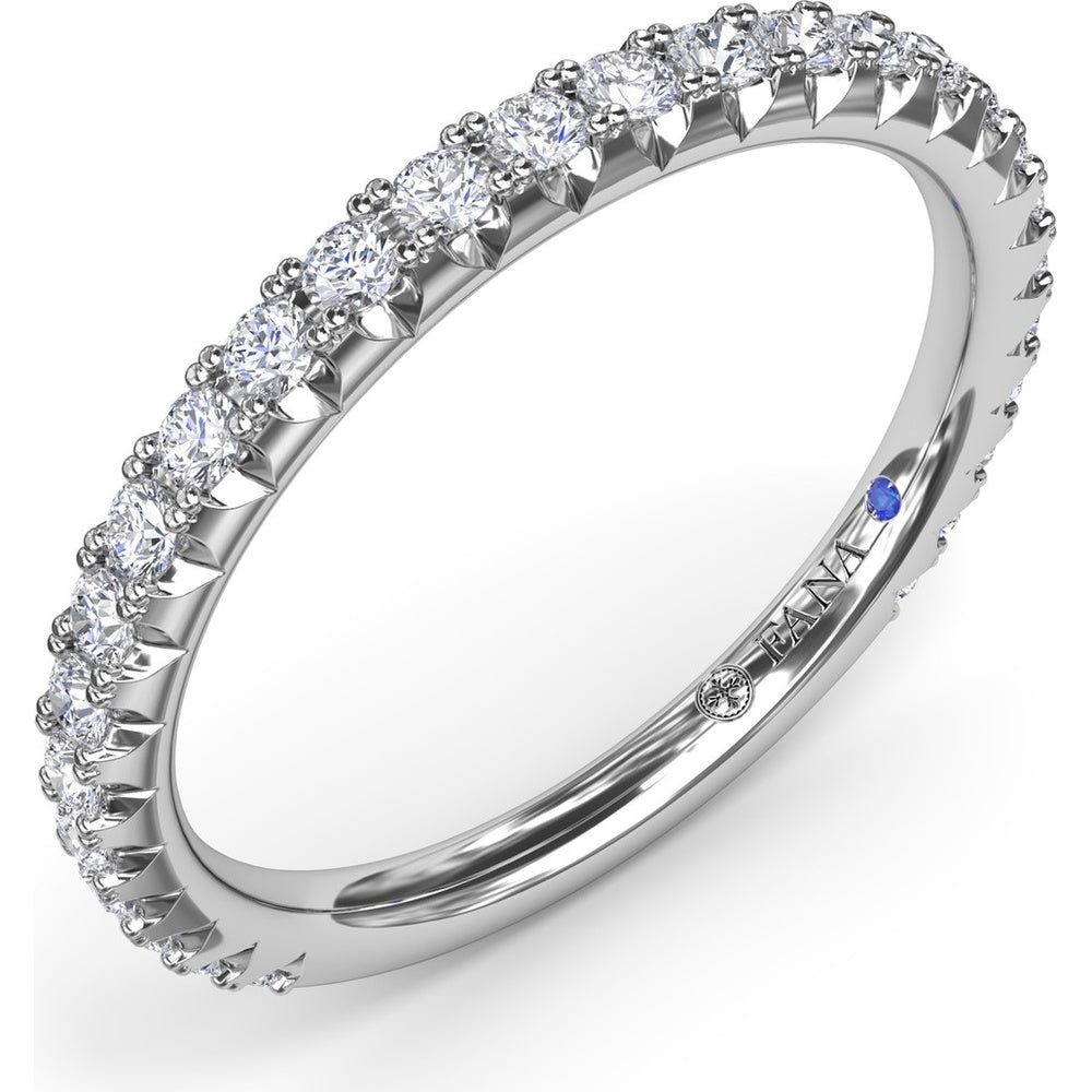 Shared-Prong Pavé Set Round Diamond Wedding Band by Fana - 0.43 Carat Total Diamond Weight