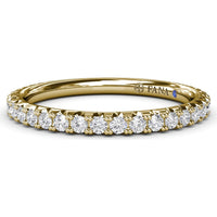 Shared-Prong Pavé Set Round Diamond Wedding Band by Fana - 0.43 Carat Total Diamond Weight