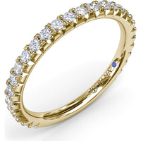 Shared-Prong Pavé Set Round Diamond Wedding Band by Fana - 0.43 Carat Total Diamond Weight