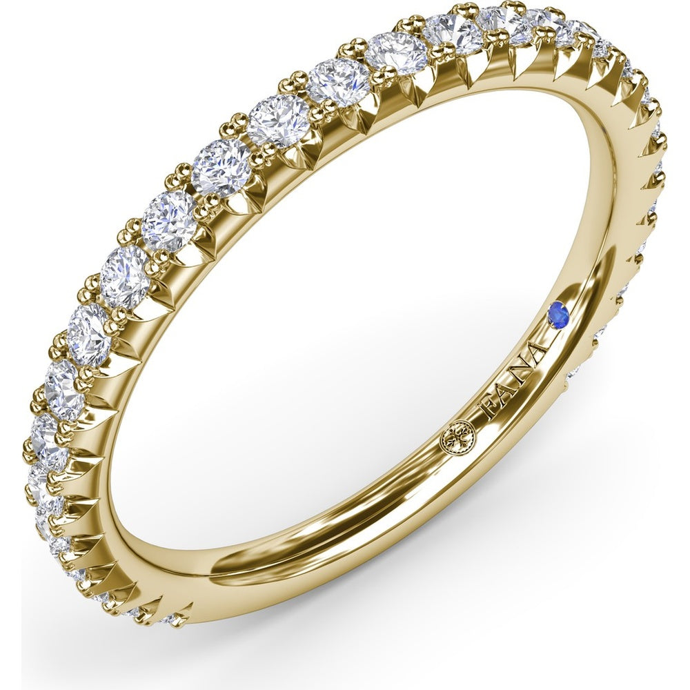 Shared-Prong Pavé Set Round Diamond Wedding Band by Fana - 0.43 Carat Total Diamond Weight