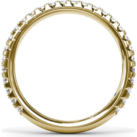 Shared-Prong Pavé Set Round Diamond Wedding Band by Fana - 0.43 Carat Total Diamond Weight