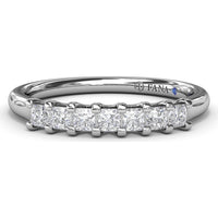 Shared-Prong Princess Cut Diamond Wedding Band by Fana - 0.37 Carat Total Diamond Weight