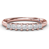 Shared-Prong Princess Cut Diamond Wedding Band by Fana - 0.37 Carat Total Diamond Weight