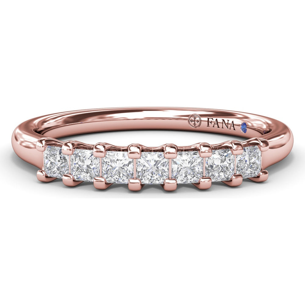 Shared-Prong Princess Cut Diamond Wedding Band by Fana - 0.37 Carat Total Diamond Weight