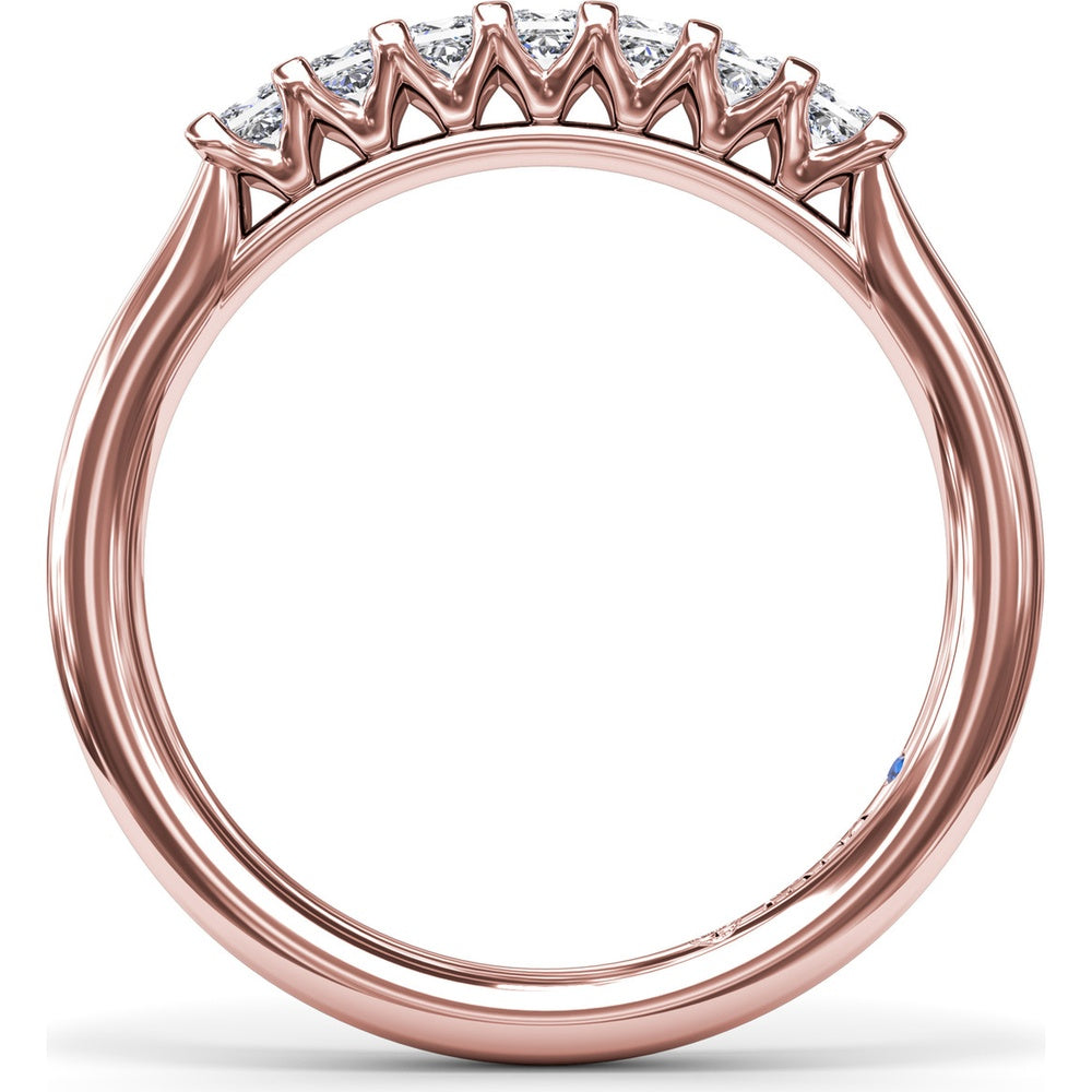 Shared-Prong Princess Cut Diamond Wedding Band by Fana - 0.37 Carat Total Diamond Weight