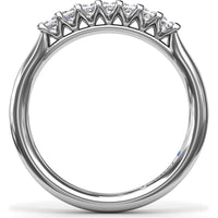 Shared-Prong Princess Cut Diamond Wedding Band by Fana - 0.37 Carat Total Diamond Weight
