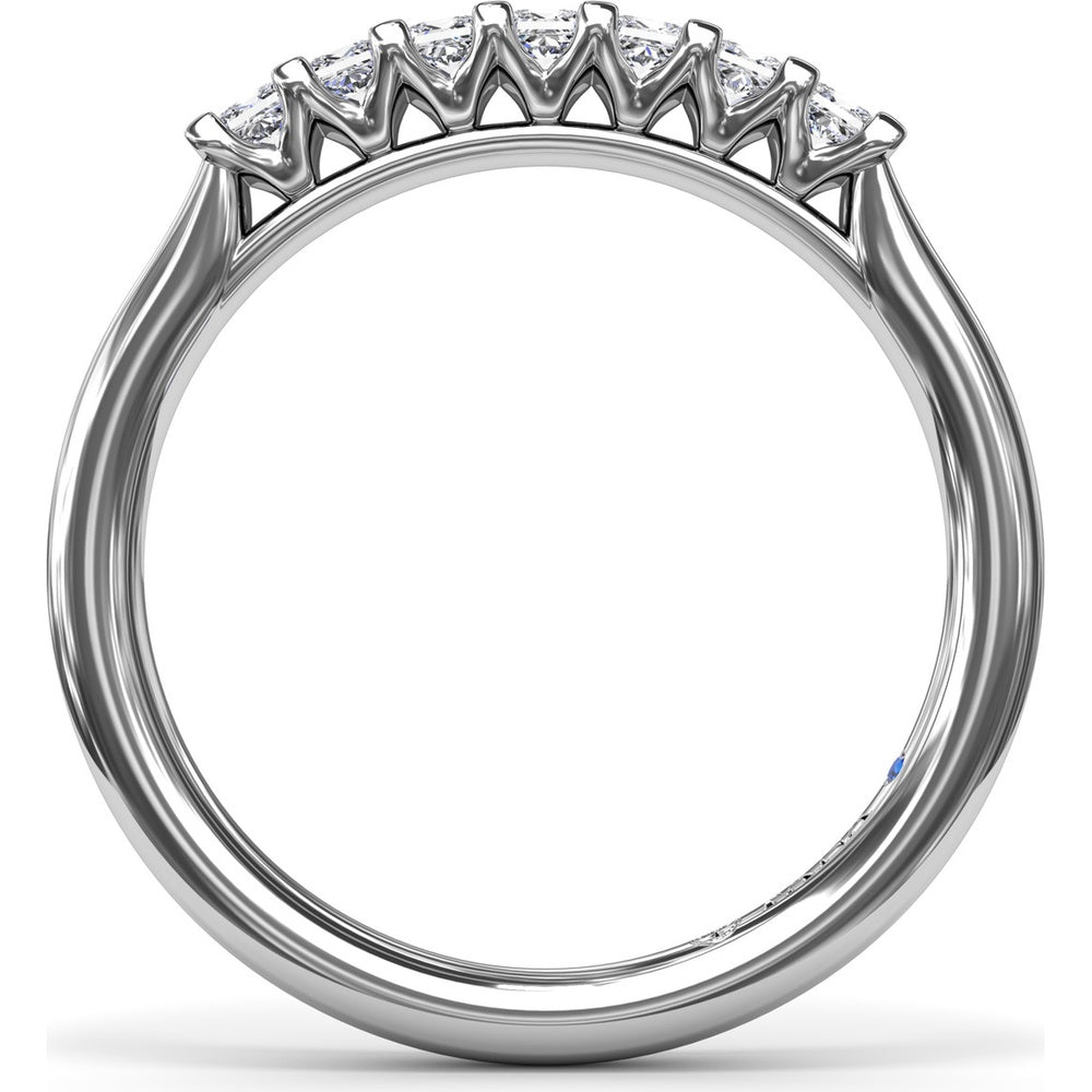 Shared-Prong Princess Cut Diamond Wedding Band by Fana - 0.37 Carat Total Diamond Weight
