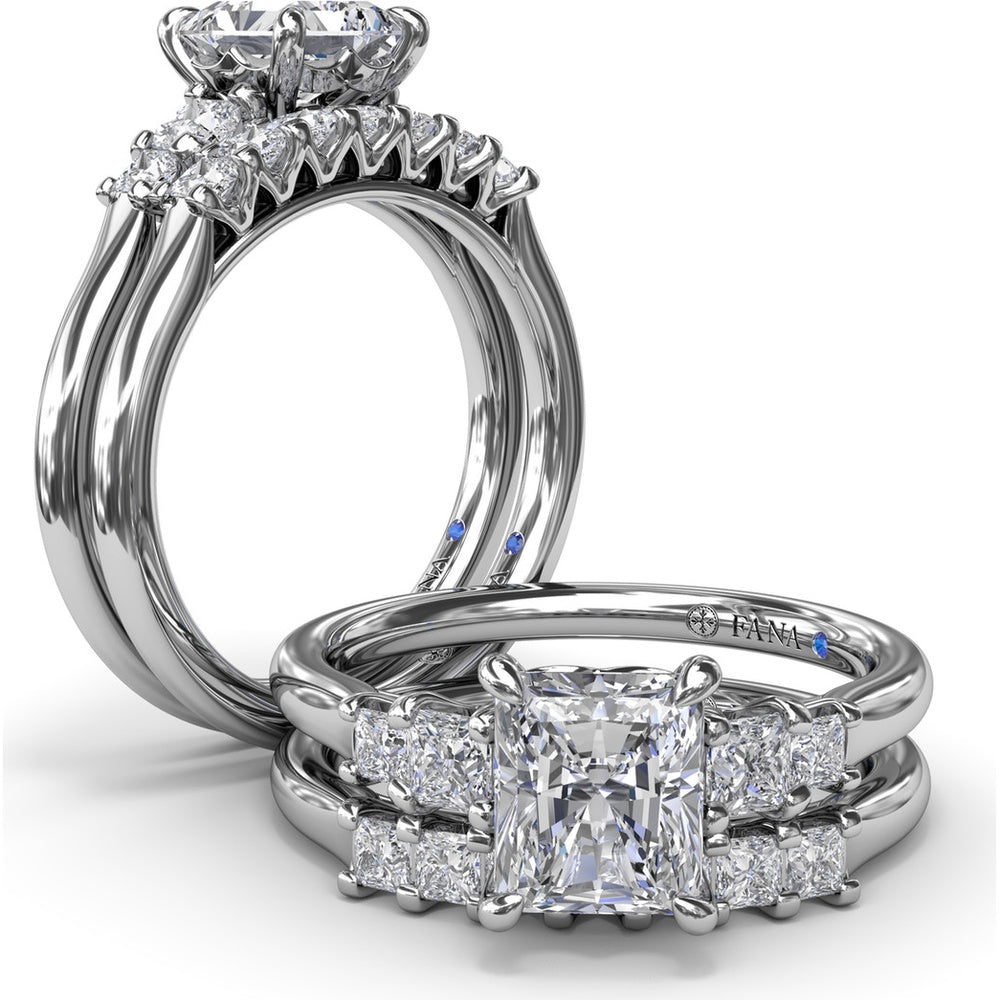 Shared-Prong Princess Cut Diamond Wedding Band by Fana - 0.37 Carat Total Diamond Weight