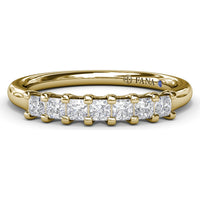 Shared-Prong Princess Cut Diamond Wedding Band by Fana - 0.37 Carat Total Diamond Weight
