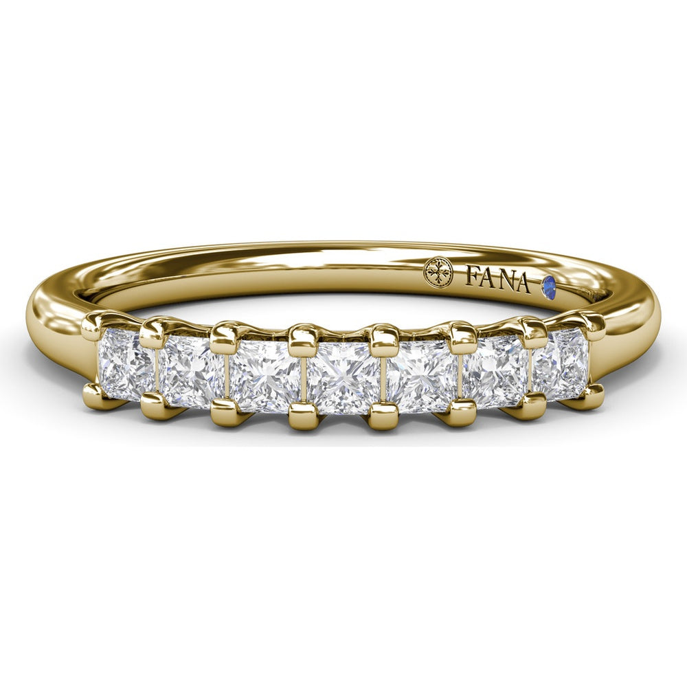 Shared-Prong Princess Cut Diamond Wedding Band by Fana - 0.37 Carat Total Diamond Weight