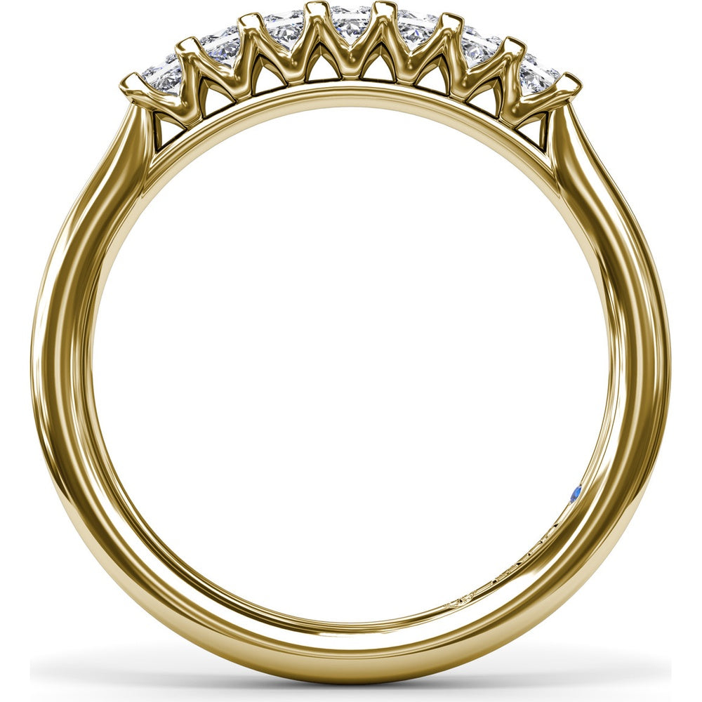 Shared-Prong Princess Cut Diamond Wedding Band by Fana - 0.37 Carat Total Diamond Weight
