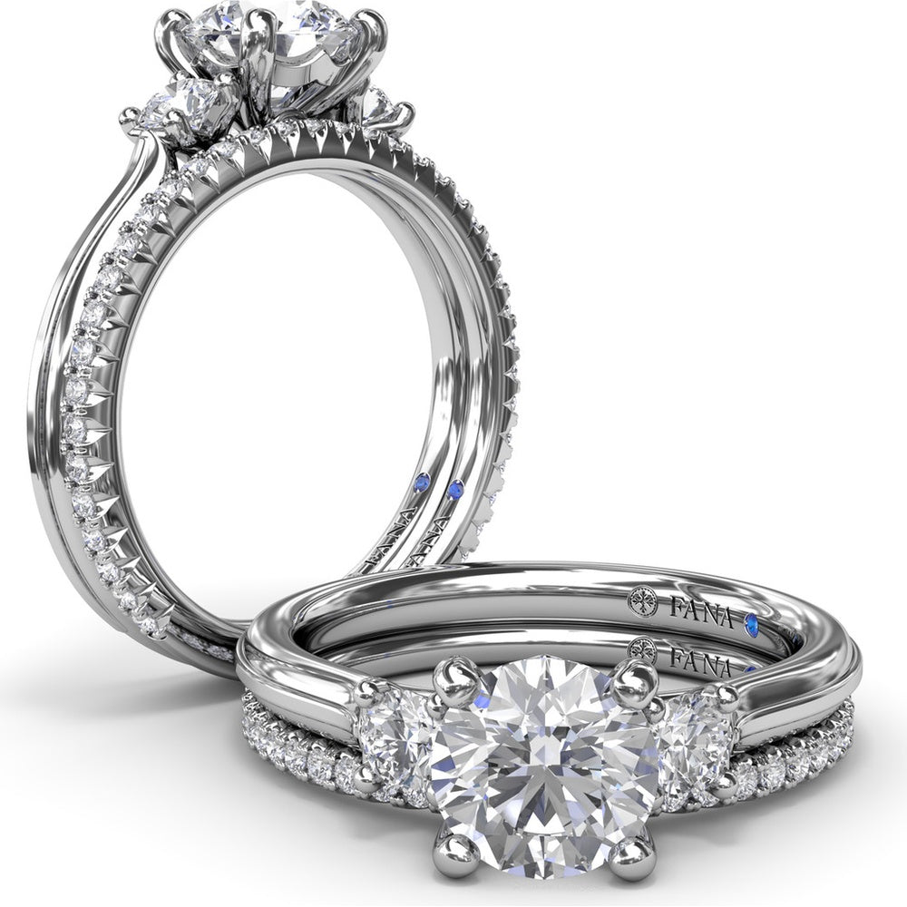 Shared-Prong Round Diamond Wedding Band by Fana - 0.28 Carat Total Diamond Weight