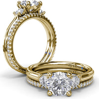 Shared-Prong Round Diamond Wedding Band by Fana - 0.28 Carat Total Diamond Weight