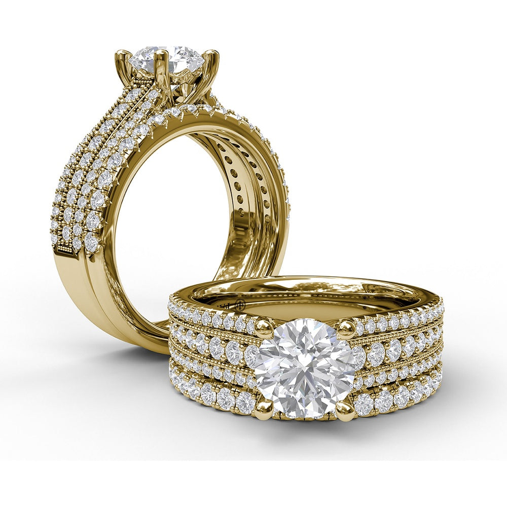 Shared-Prong Round Diamond Wedding Band by Fana - 0.36 Carat Total Diamond Weight