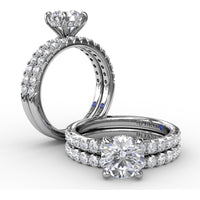 Shared-Prong Round Diamond Wedding Band by Fana - 0.40 Carat Total Diamond Weight